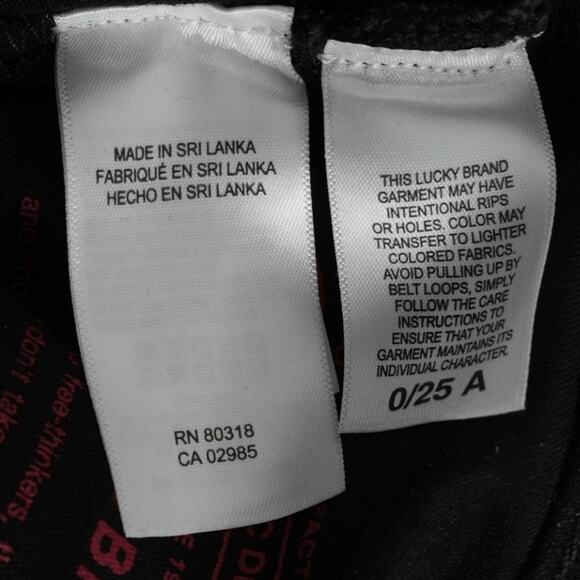 Lucky Brand Jeans Womens 0/25 (27x30.5) Black Sweet Mid Rise Straight Ankle New - Picture 11 of 16